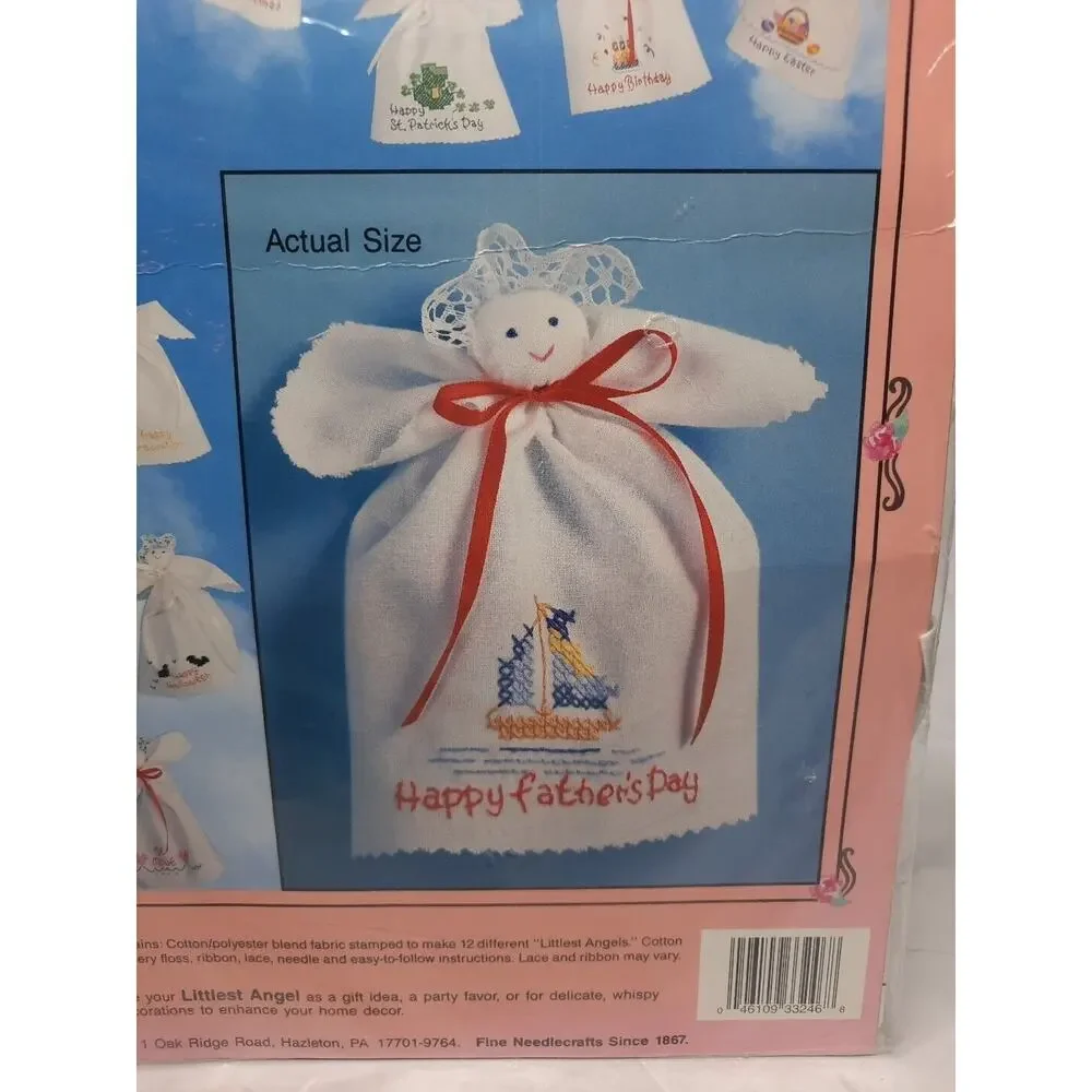 1993 Gallery of Stitches Bucilla Keepsake Kit Littlest Angels Set of 12 Dolls